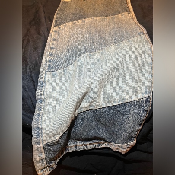 Revice 90's Baby Candy Shop Candy Stripe Denim Jeans Wide Leg High Waisted Fit - Picture 13 of 13